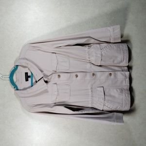 03149 Talbots tan stretch cotton field jacket barn coat L